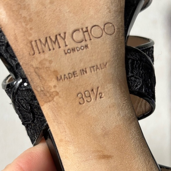 Jimmy Choo Black strappy sequins Stiletto Women’s size 9 - Picture 9 of 11